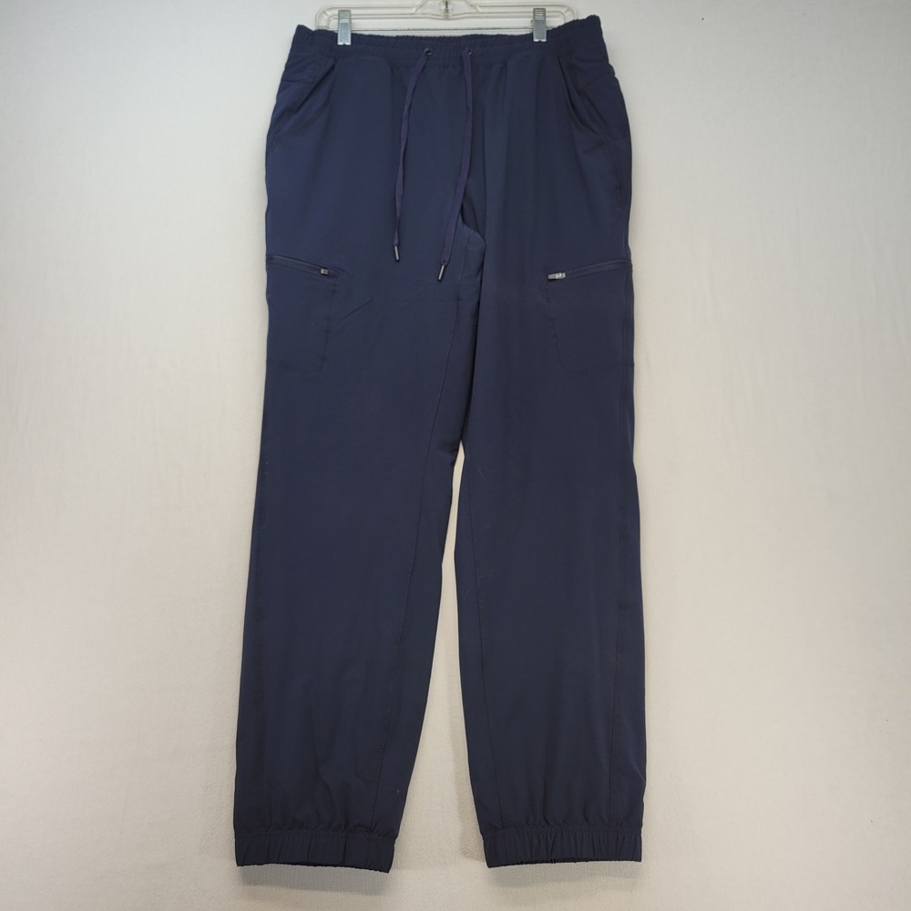 Eddie‎ Bauer Fleece Lined Cargo Pants Womens 12 Navy Blue Outdoor Hiking